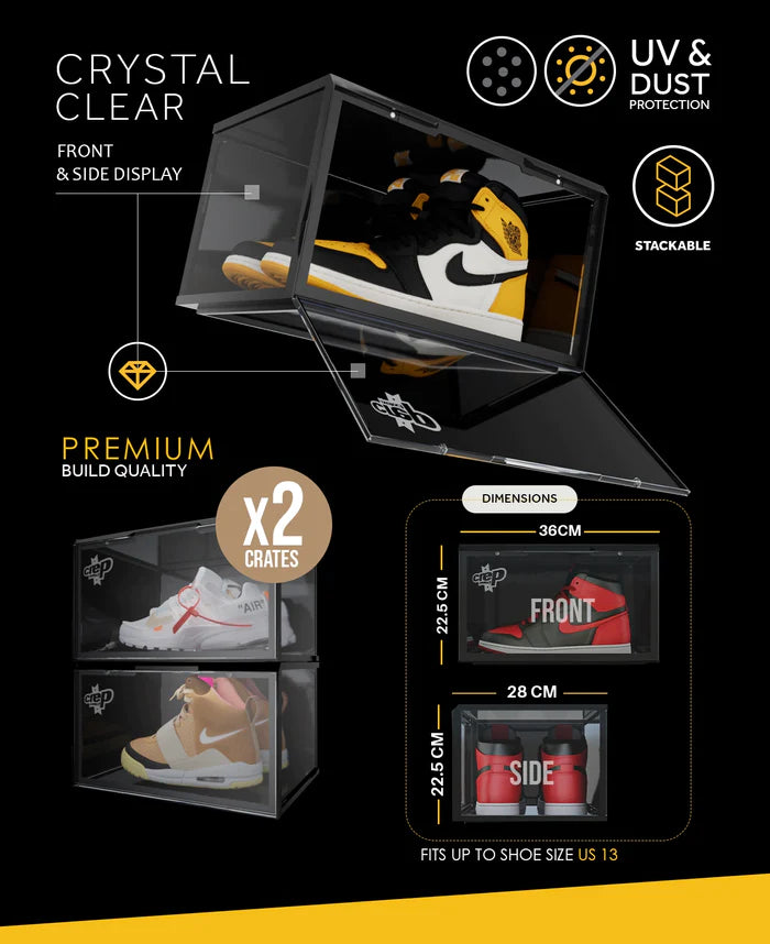 Crep Protect｜Crates 2.0 抗UV鞋盒｜一套兩個｜波鞋收納