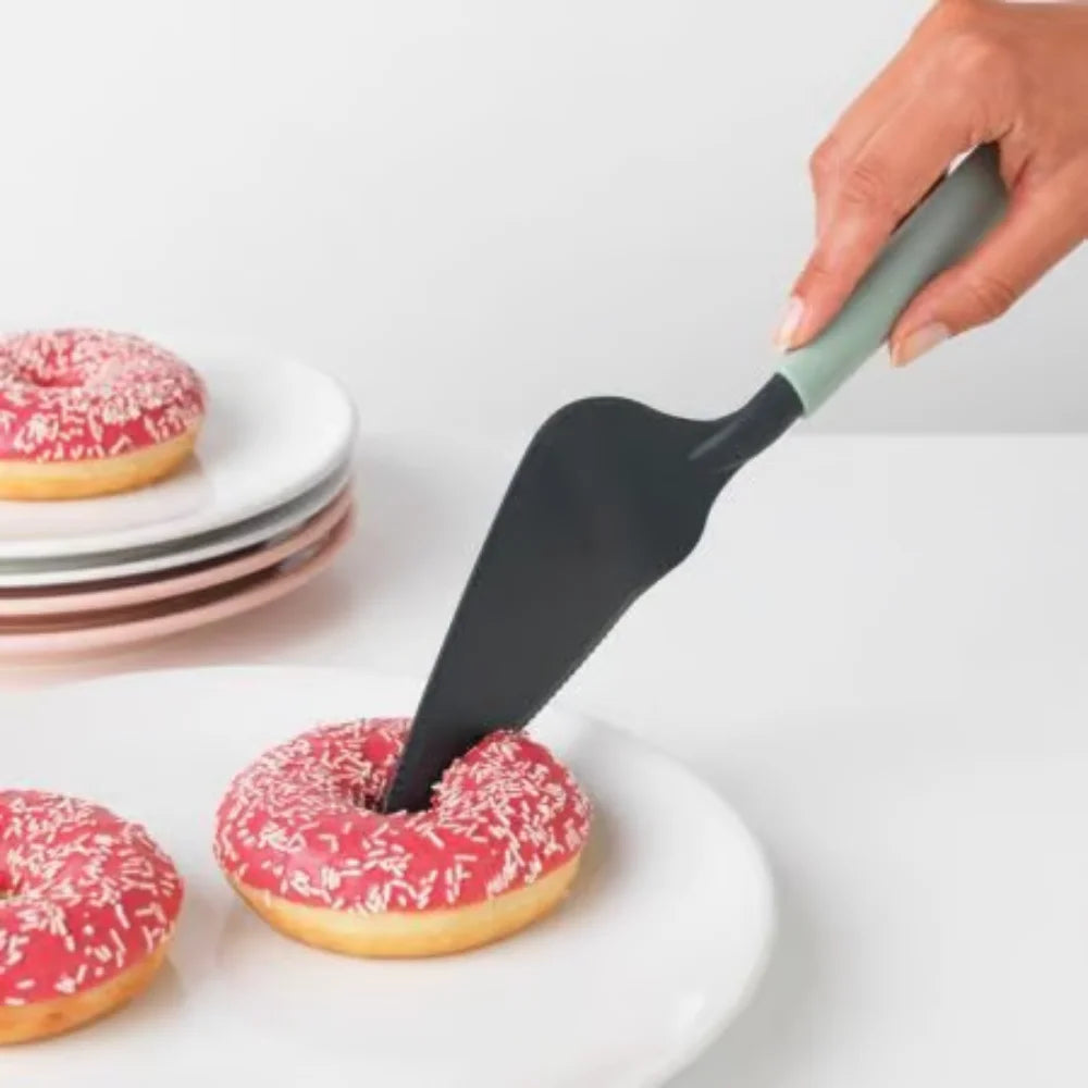 Brabantia ｜TASTY+ Cake Server plus Cutting Edge 綠柄餅剷 + 切刀｜28.1cm