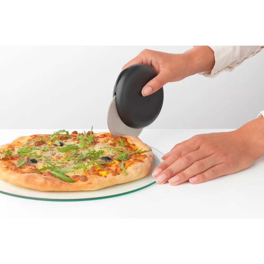 Brabantia丨Tasty+ Pizza Cutter plus Blade Guard 深灰柄薄餅轆｜11cm