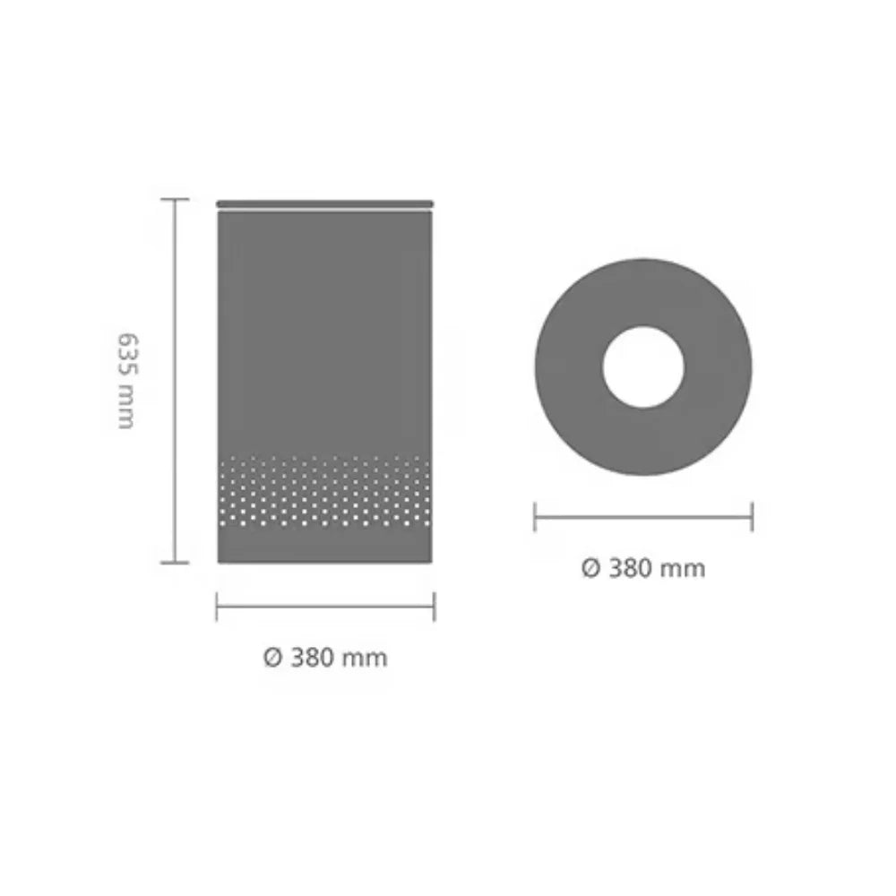 Brabantia丨Bo Laundry Bin 圓桶污衣籃 丨砂鋼