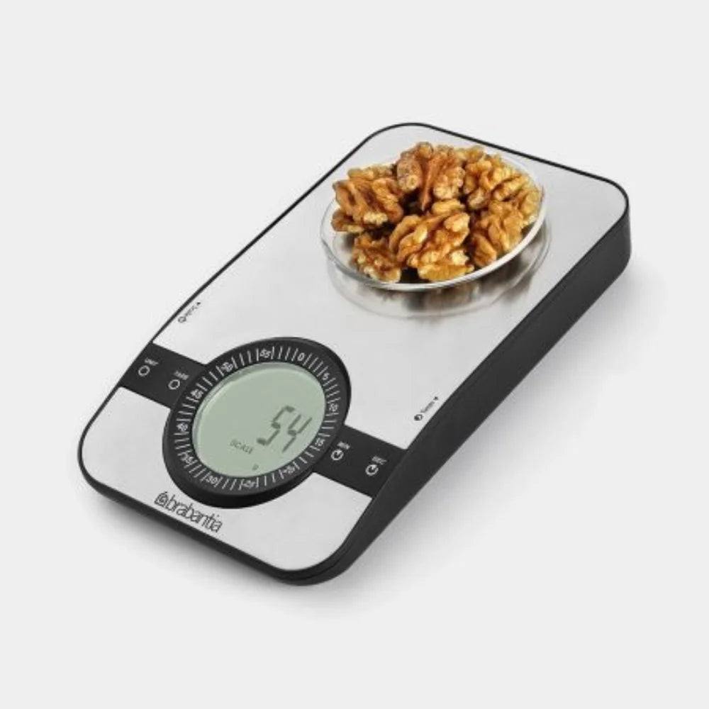Brabantia｜PROFILE Kitchen Scale 長方形電子食物磅｜磨砂鋼