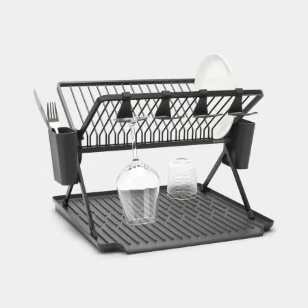 Brabantia｜Foldable Dish Drying Rack X型碗碟瀝水架連酒杯架｜33 x 42 x 51cm｜兩種顏色