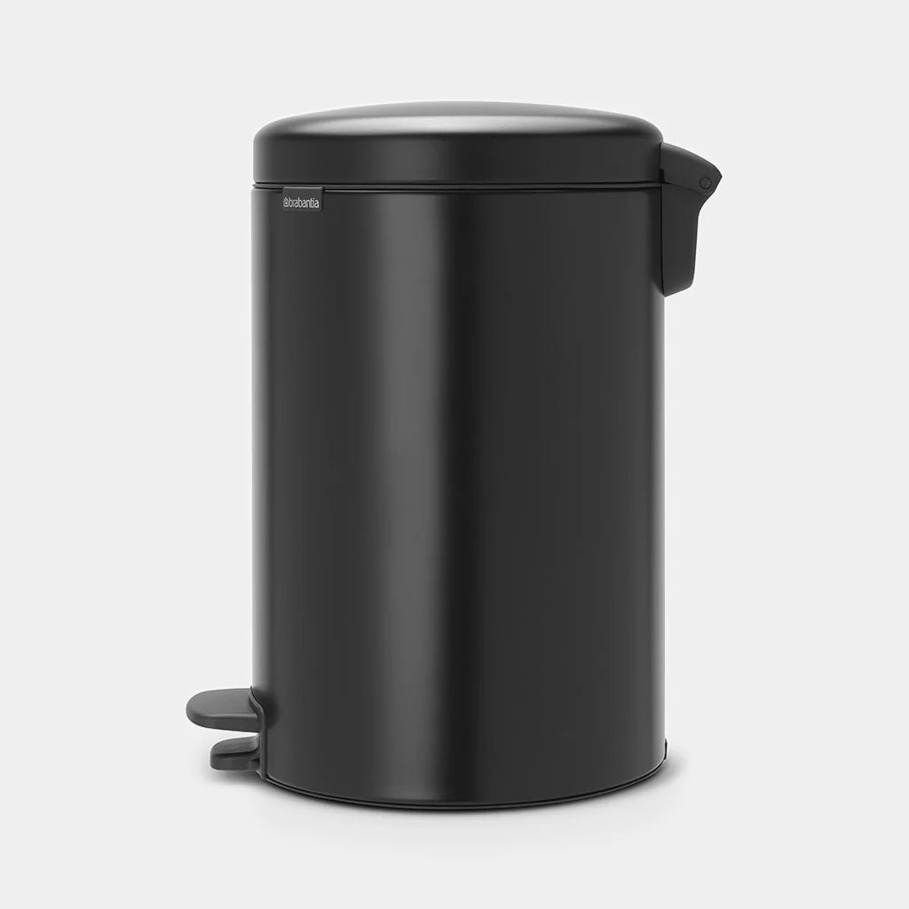 Brabantia｜Pedal Bin Newlcon Stainless Steel Silent Round Pedal Trash Can 20L｜Plastic Inner Bucket｜5 Colors