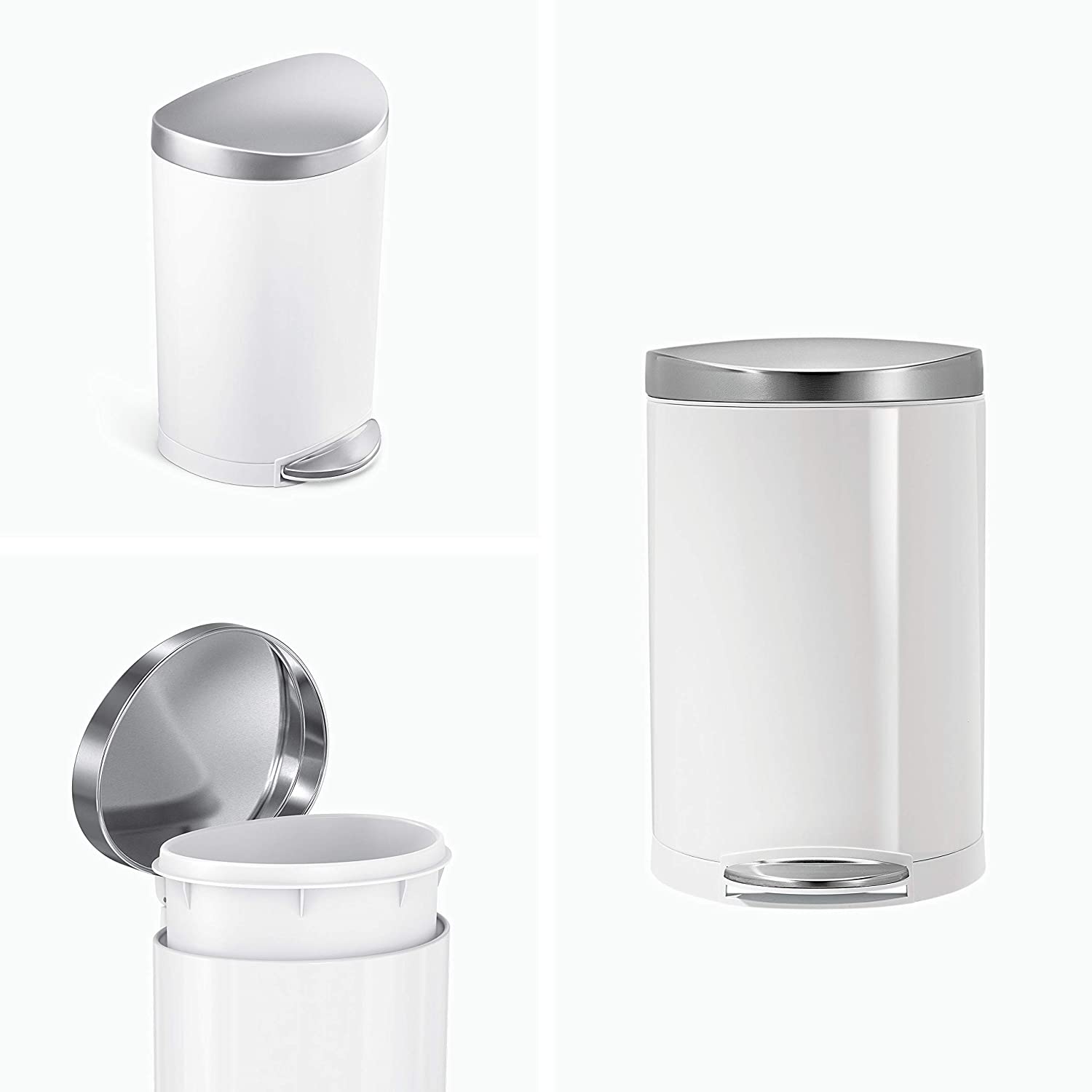 Simplehuman｜Semi-round Pedal Bin 6L｜3 colors