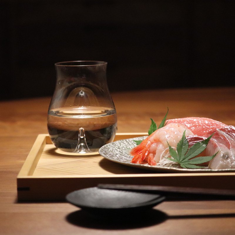Edo Glass 松德硝子｜日本手作極薄大吟釀杯 冷酒專用杯250ml｜原木禮盒裝