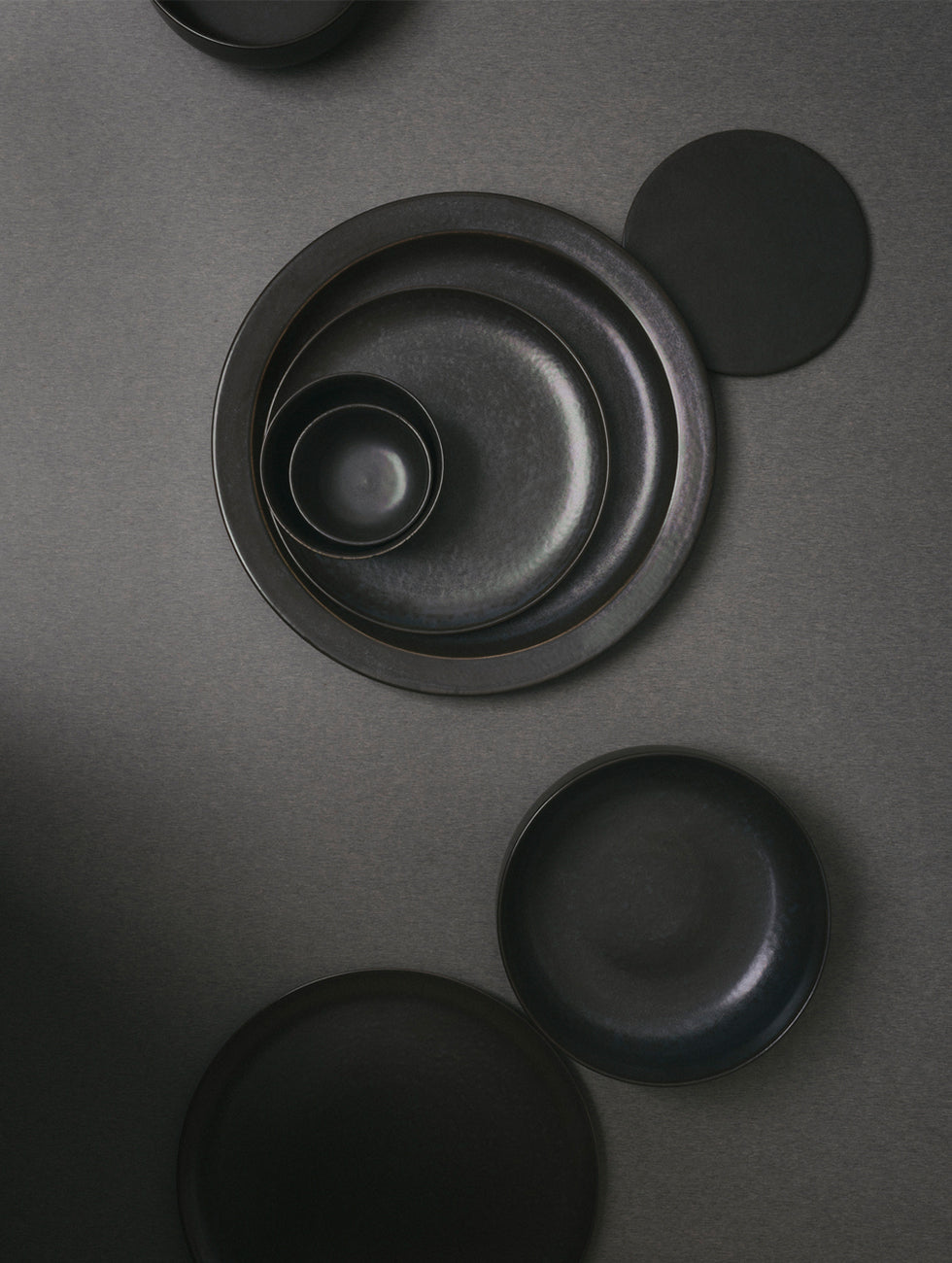 Menu - Denmark｜Norm Architects｜New Norm Bowl Ø17.5 cm Nordic glazed ceramic dinner bowl｜Dark Glazed dark gray glaze