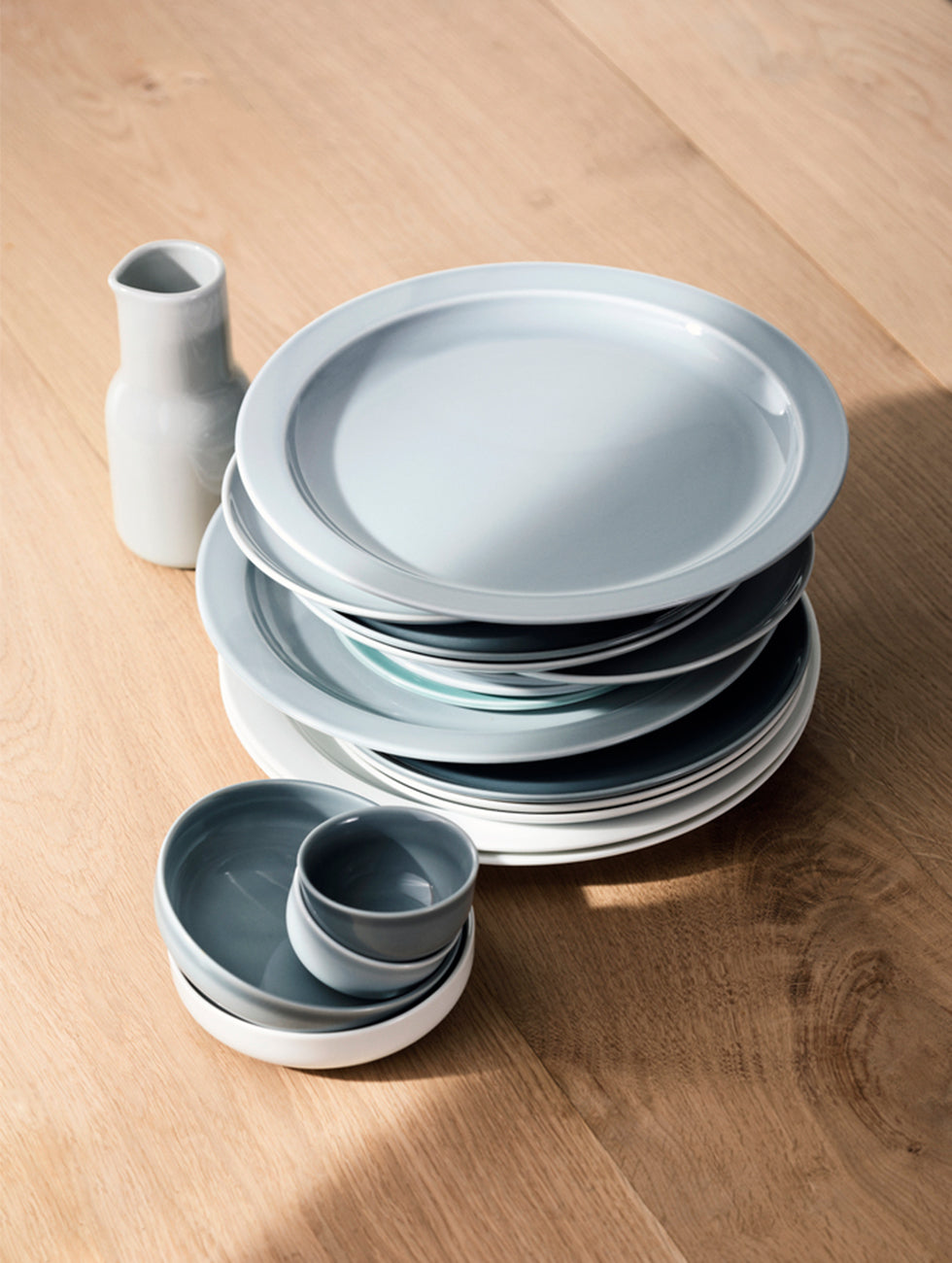 Menu - Denmark｜Norm Architects｜New Norm Plate Ø27 cm 北歐釉面陶瓷餐碟｜Ocean 夜空海洋灰 一套兩件
