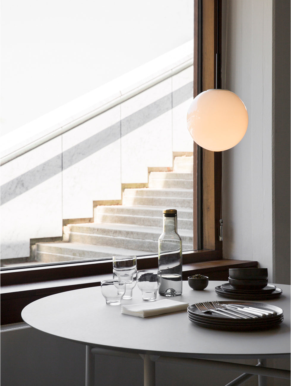 Menu - Denmark｜Norm Architects｜New Norm Bowl Ø17.5 cm Nordic glazed ceramic dinner bowl｜Dark Glazed dark gray glaze