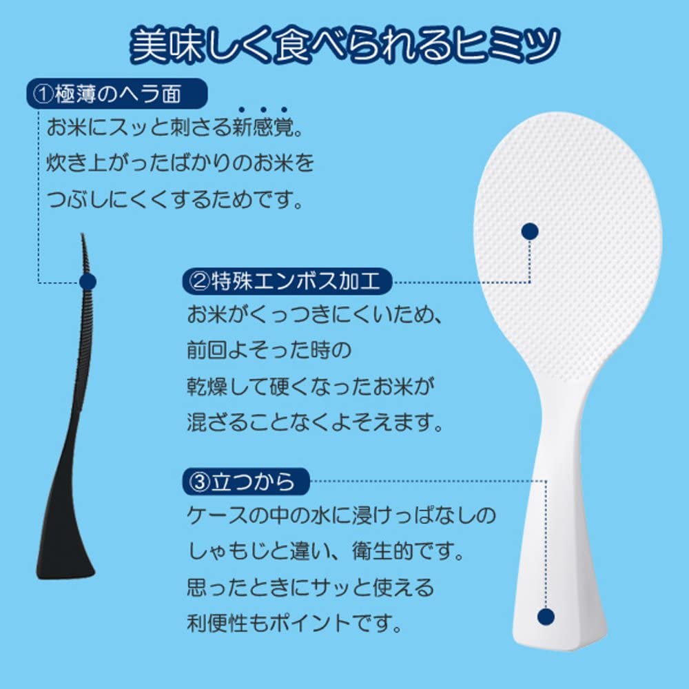 MARNA｜站立式不粘飯勺20cm｜啞黑 MATT BLACK