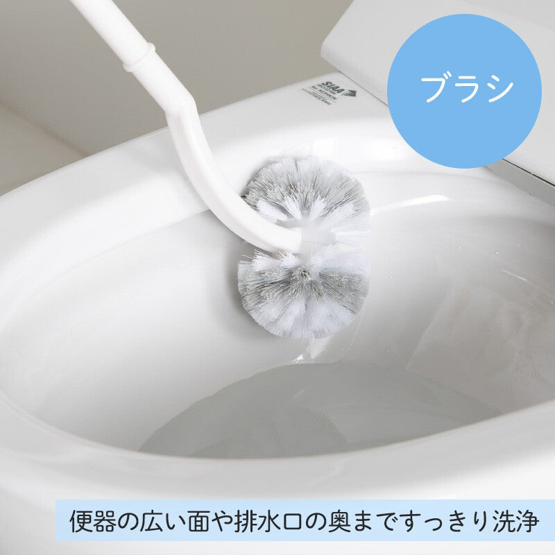 Marna｜日本製 Toilet Brush Set 二合一廁所刷套裝連短柄刷連座