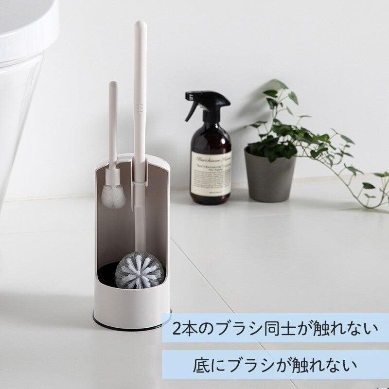 Marna｜日本製 Toilet Brush Set 二合一廁所刷套裝連短柄刷連座