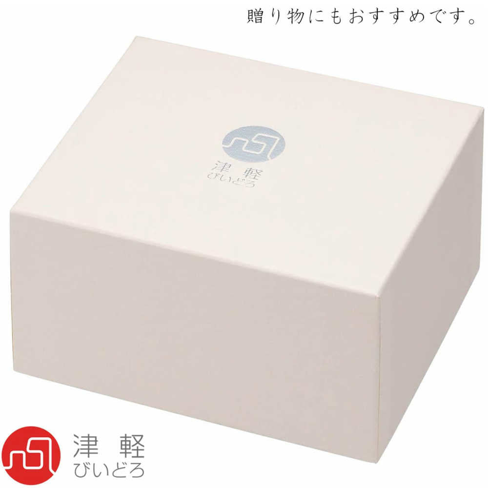 日本製 津輕びいどろ｜手工櫻吹雪清酒壺連清酒杯一對｜禮盒套裝
