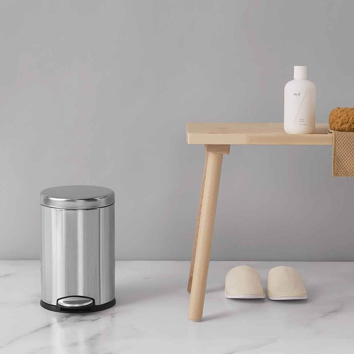 Simplehuman｜Mini Round Pedal Bin Stainless Steel Pedal Bin 4.5L｜Three colors